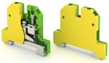 Клемма винтовая Tekfor UT2-6PE 6мм2 желто-зеленый картинка 